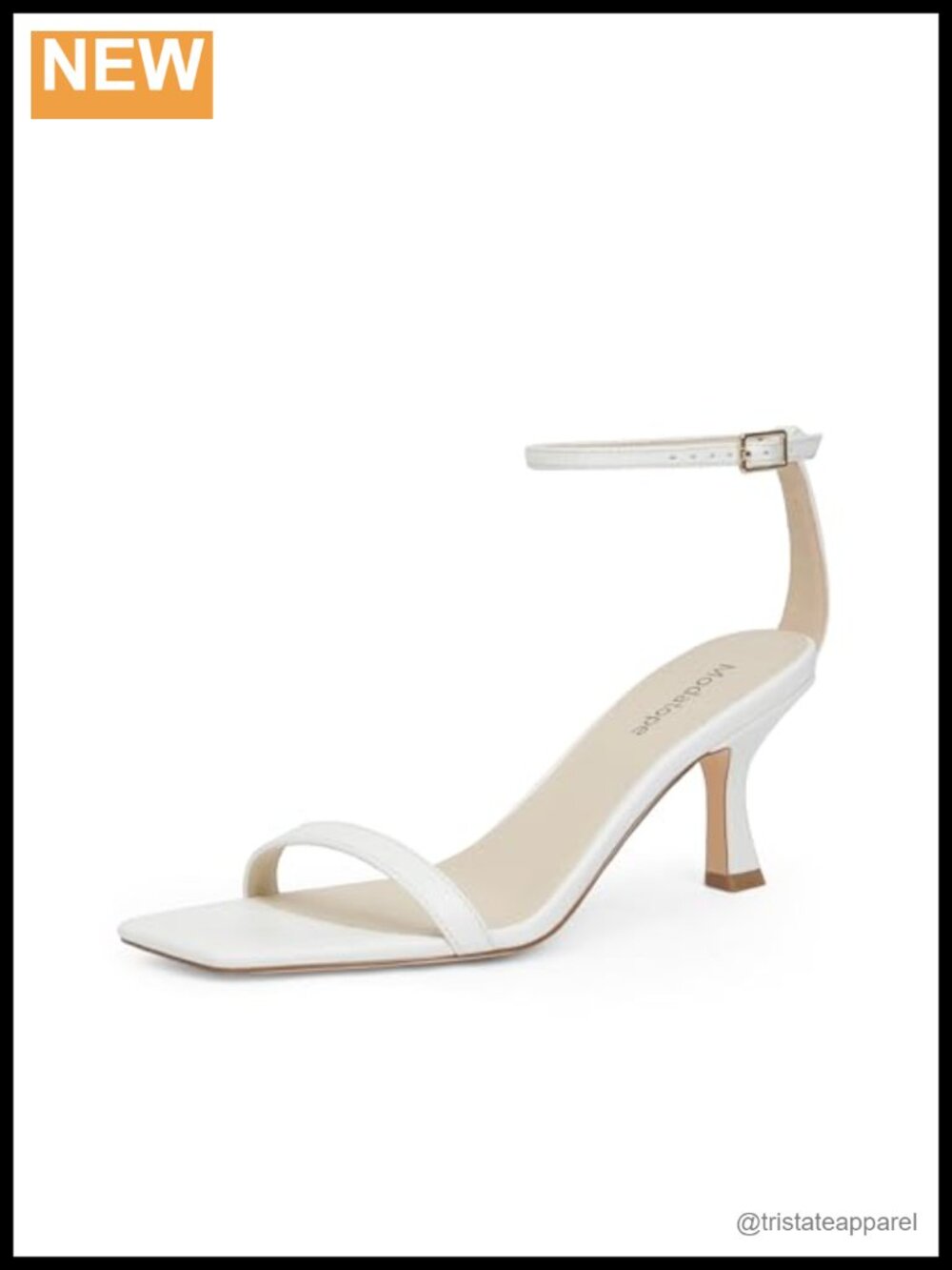 Women's Square Open Toe Kitten Heel Ankle Strap Sandals